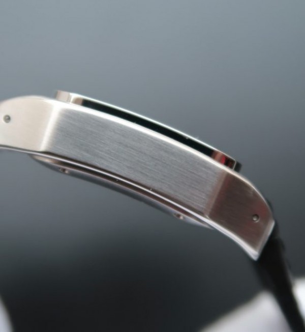 Replica Cartier V6 Santos 100 W20106X8 36mm White Dial Black Leather Strap A2824