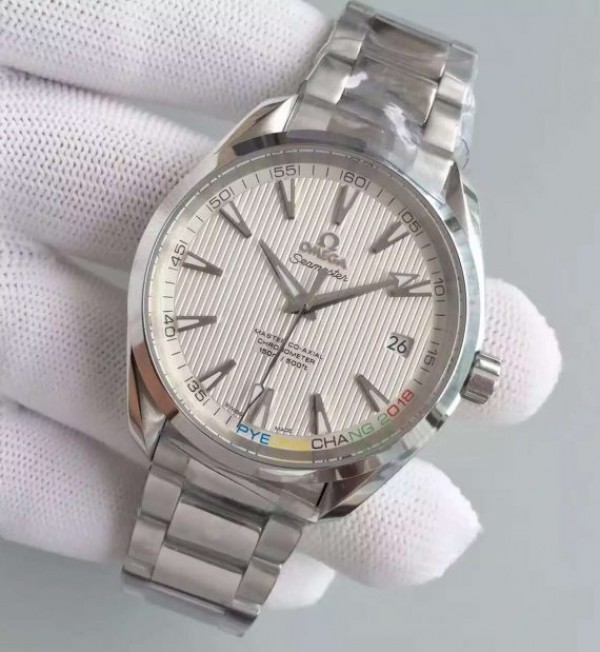 Replica Omega XF Seamaster CO-AXIAL Master PyeongChang 2018 White Dial SS Bracelet A8500
