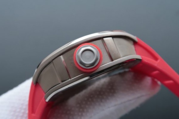 Replica Richard Mille RM038 SS Red Inner Bezel Skeleton Dial Red Rubber Strap Jap Quartz
