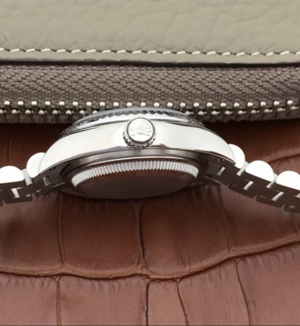 Replica Rolex DateJust 28mm Fluted Bezel White Dial Diamonds Rome Markers Bracelet A2236