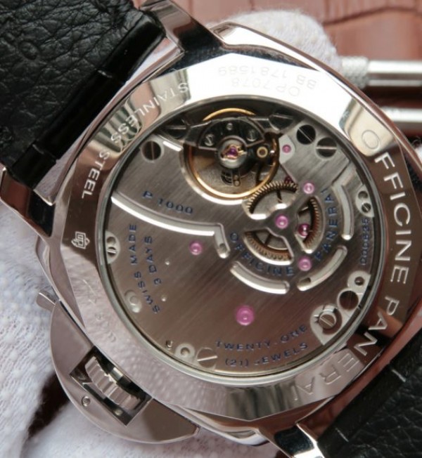 Replica Panerai Luminor Due 3 Days PAM676 Black Leather Strap P.1000