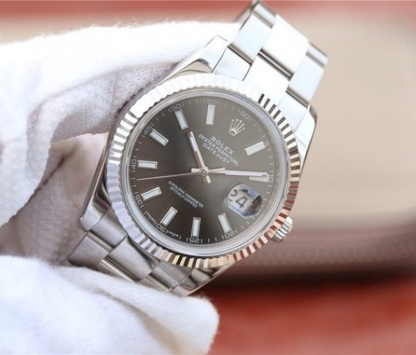 Replica Rolex DateJust 41mm 126300 Noob Black Dial Stick Markers SS Oyster Bracelet A3235