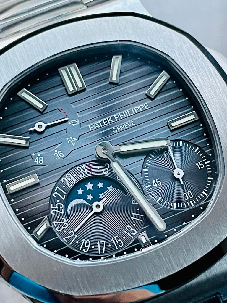 Replica PATEK PHILIPPE Nautilus 5712 SS PPF 1:1 Best Edition Blue Dial on SS Bracelet A240 V2