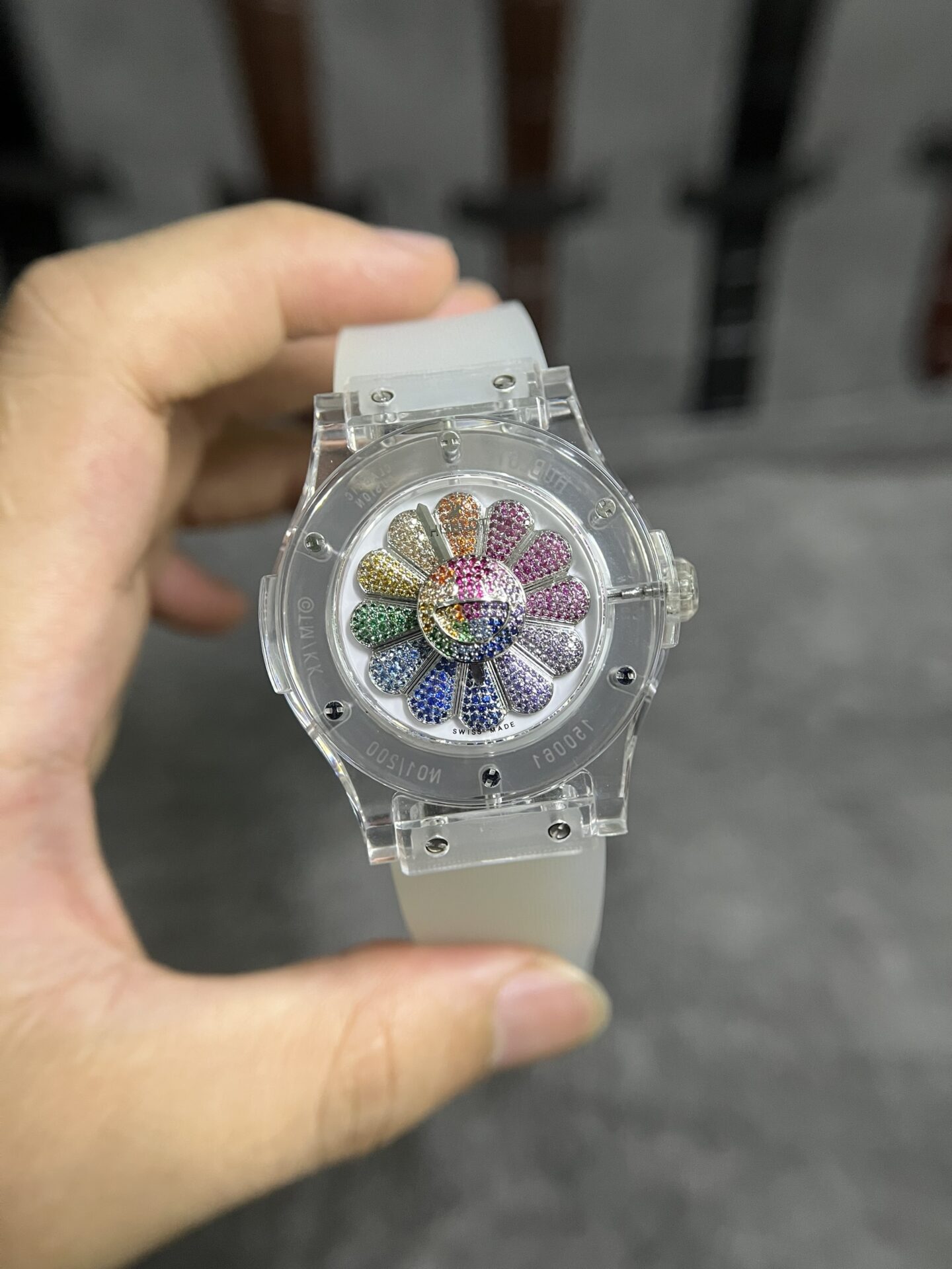 Hublot Replica Watch Takashi Murakami Sapphire Rubber Strap 42mm
