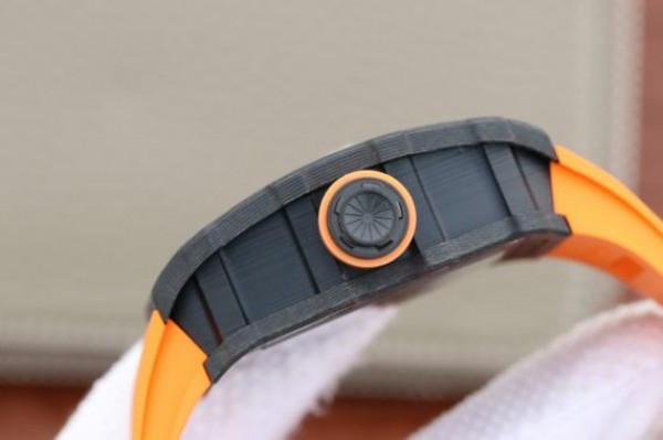 Replica Richard Mille RM035-02 Rafael Nadal FC Titanium Case KVF Skeleton Dial Orange Rubber Strap MIYOTA8215
