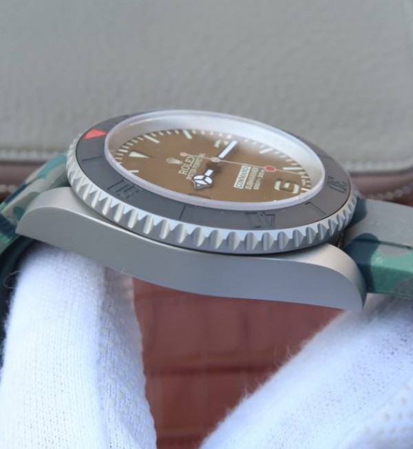 Replica Rolex Submariner Commando Gray Dial Ceramic Bezel Rubber Strap A2836