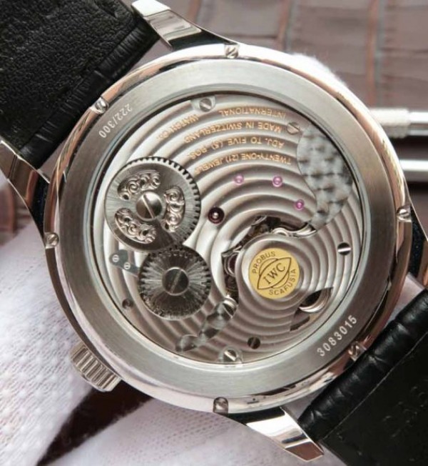 Replica IWC Portuguese Tourbillon Power Reserve Moonphase White Dial