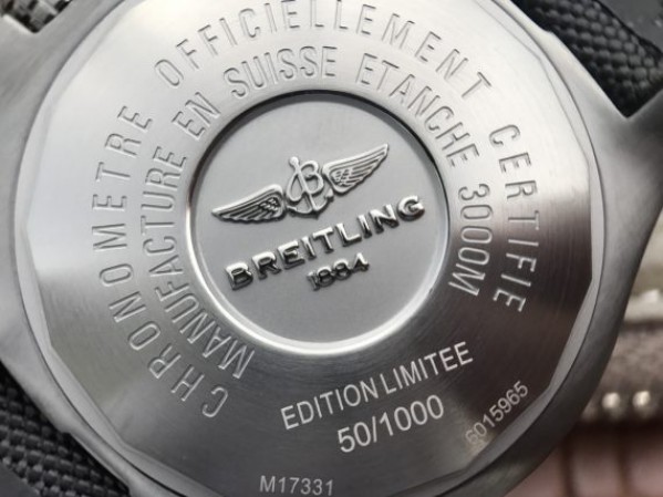 Replica Breitling Avenger II Seawolf PVD GF Yellow Dial Black Nylon Strap A2824