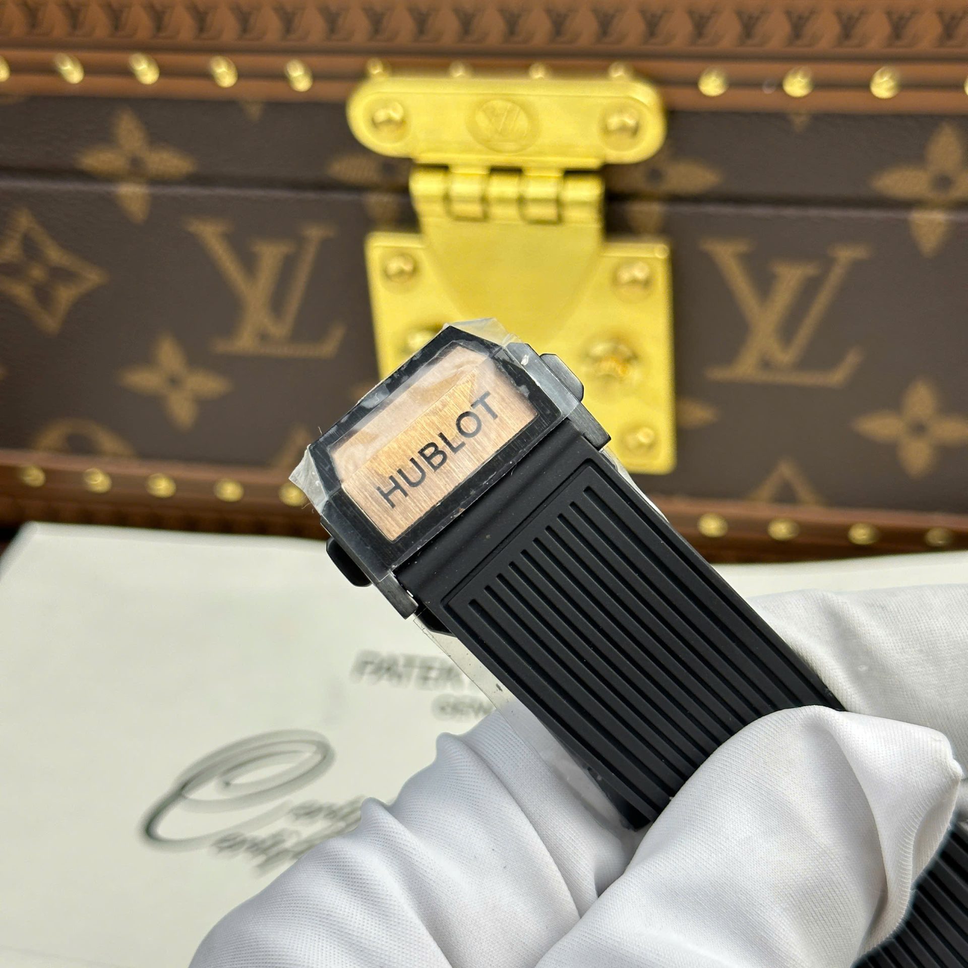 Hublot Spirit Of Big Bang King Gold Replica Watch Bezel Black Ceramic BBF Factory 42mm