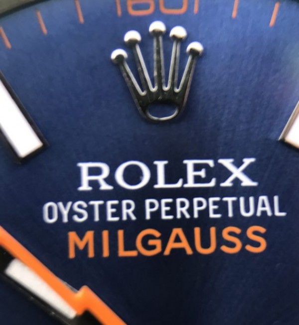 Replica Rolex Milgauss 116400 GV JF Green Sapphire Blue Dial SS Bracelet SH3131