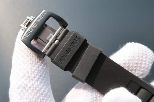 Replica Richard Mille RM035 Rafael Nadal Forge Carbon Titanium Case KVF Skeleton Dial White Rubber Strap MIYOTA8215
