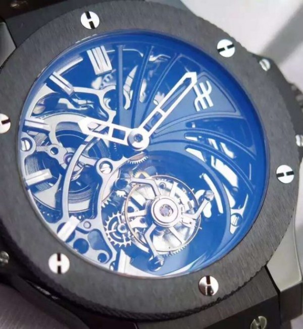 Replica Hublot Big Bang Ceramic Bezel Skeleton Tourbillon
