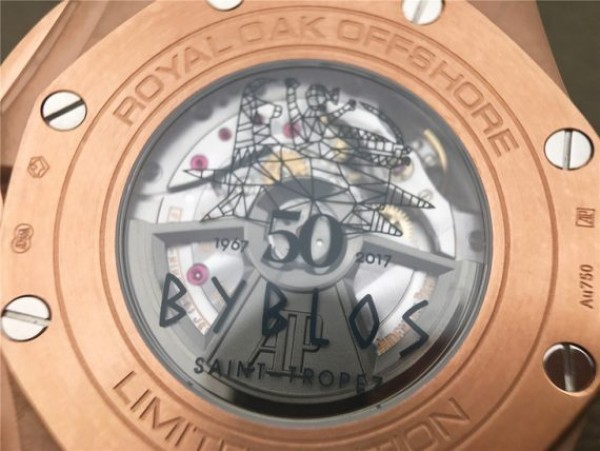 Replica Audemars Piguet Royal Oak Offshore 44mm RG Summer Edition JF White Rubber Strap A3126