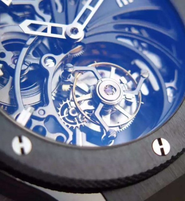 Replica Hublot Big Bang Ceramic Bezel Skeleton Tourbillon