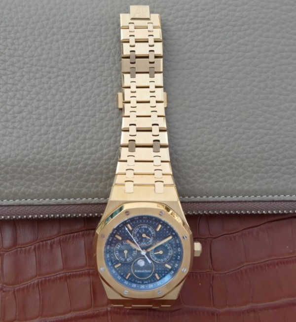 Replica Audemars Piguet JF Royal Oak 41mm 26574 YG Blue Dial White Hand A5134