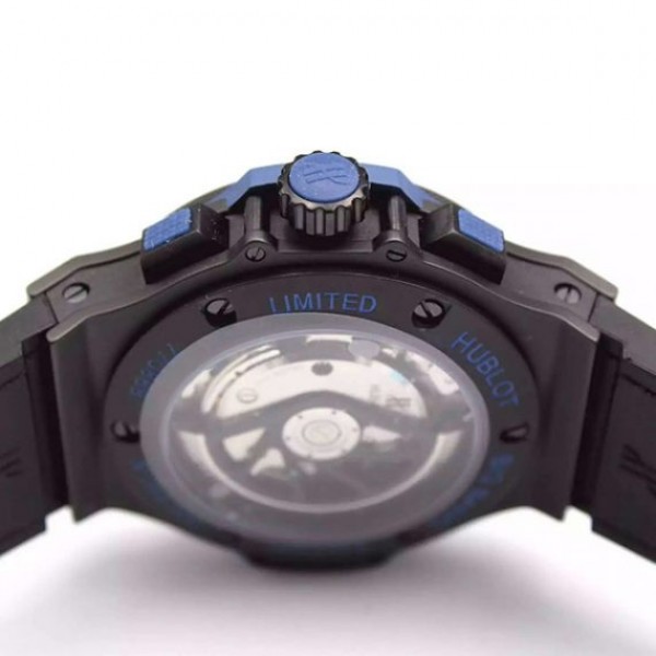 Replica Hublot Big Bang Full Ceramic Evolution Blue Magicb Gummy Strap HUB4104