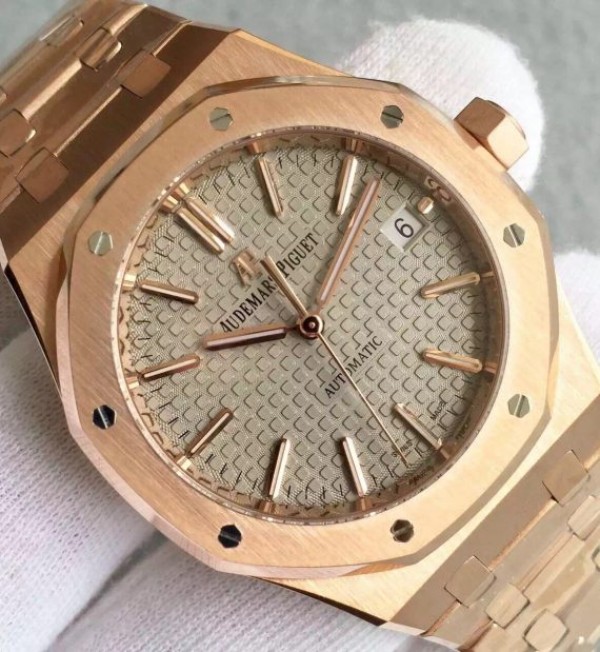 Replica Audemars Piguet JF Royal Oak 37mm 15450 RG Gray Dial RG Bracelet A3120