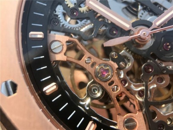 Replica Audemars Piguet Royal Oak 41mm Double Balance Wheel Openworked 15407 RG JF  RG Bracelet A3132