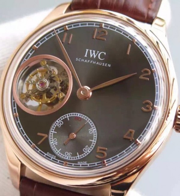 Replica IWC Portuguese Tourbillon IW5463 RG Gray Dial