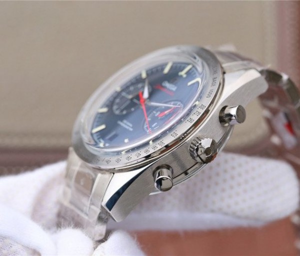 Replica Omega OMF Speedmaster 57 Co-Axial Blue Dial SS Bracelet A9300