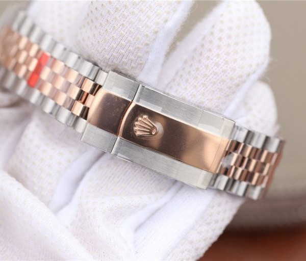 Replica Rolex DateJust 41mm 126331 RG Wrapped Brown Dial SS/RG SS Bracelet A3235