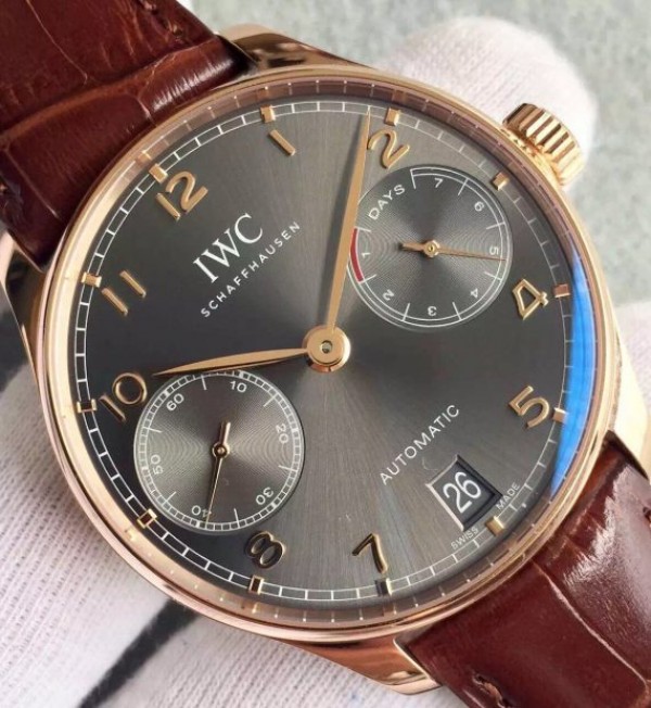Replica IWC ZF Portuguese RG IW500702 Leather Strap A52010