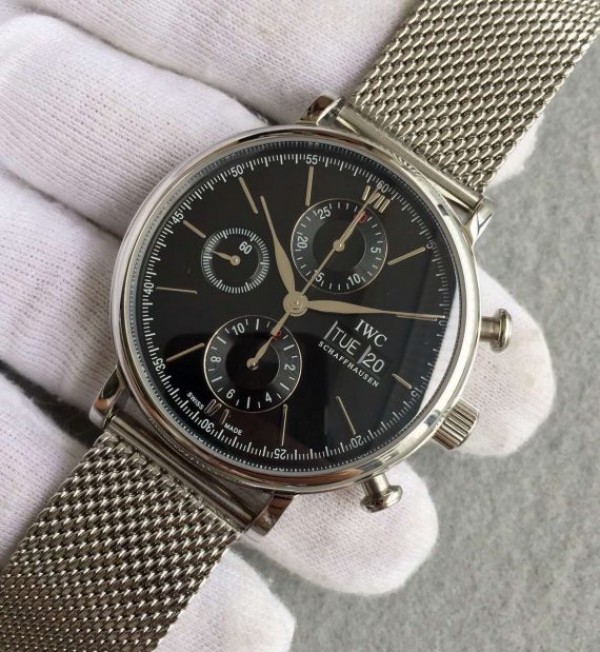 Replica IWC V6 Portofino IW391010 Chronograph Black Dial