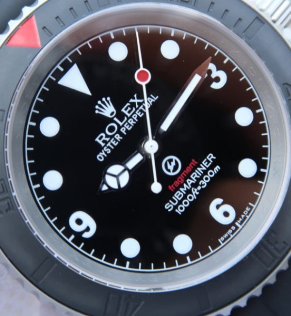 Replica Rolex Submariner Fragment Black Dial Ceramic Bezel Rubber Strap A2836