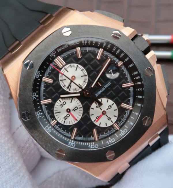 Replica Audemars Piguet JF Royal Oak Offshore RG 26400RO Black Ceramic Bezel A3126