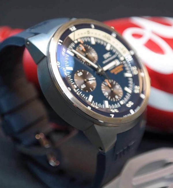 Replica IWC Aquatimer Chronograph Cousteau Divers Blue Dial