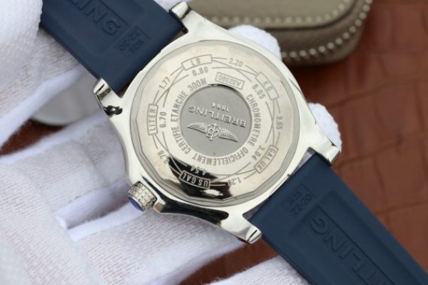 Replica Breitling Avenger GMT SS GF Blue Dial Blue rubber Strap A2836