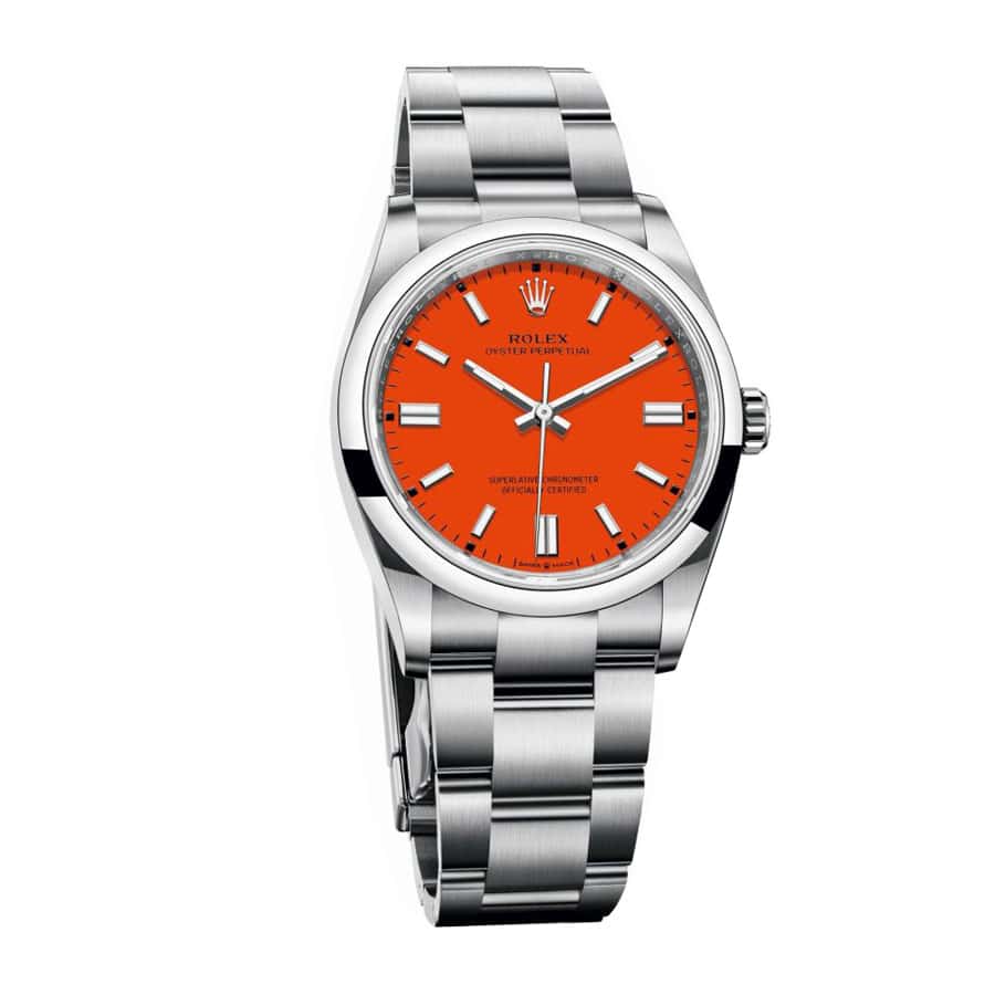 Rolex Oyster Perpetual Red Dial 126000 Replica