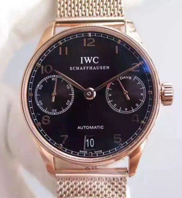 Replica IWC YL Portuguese RG IW5001 Black Dial