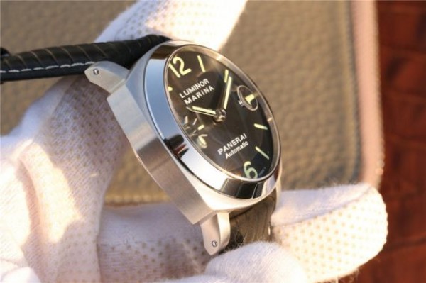 Replica Panerai PAM048 XF Black Dial Black Leather Strap A7750