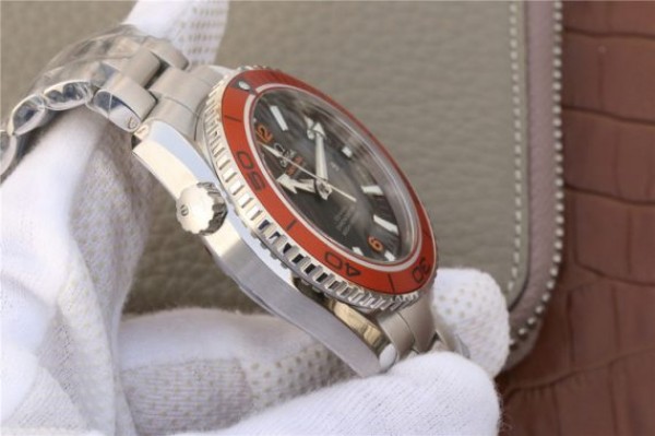 Replica Omega Planet Ocean Professional Orange Bezel 45mm OMF SS Bracelet A8500