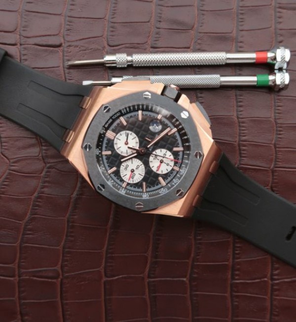 Replica Audemars Piguet JF Royal Oak Offshore RG 26400RO Black Ceramic Bezel A3126