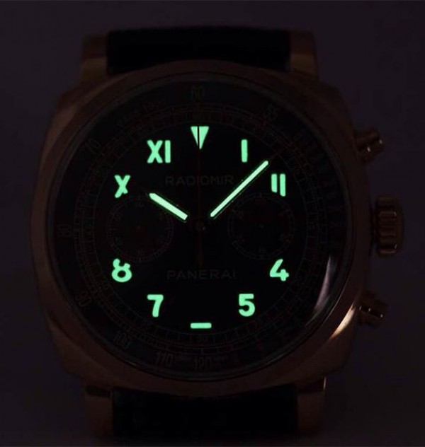 Replica Panerai XF PAM519 Leather Strap Manual Winding Chrono