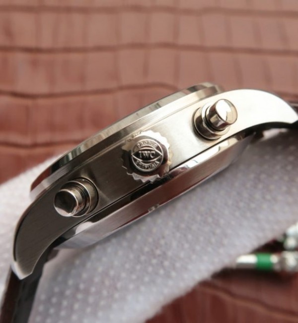Replica IWC ZF Pilot Chrono SS IW387802 Leather Strap A7750