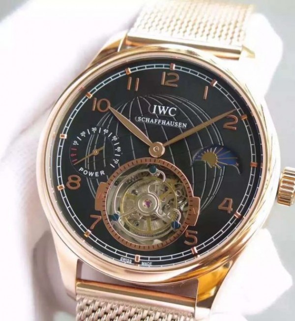 Replica IWC TF Portuguese Tourbillon Moonphase RG Bracelet