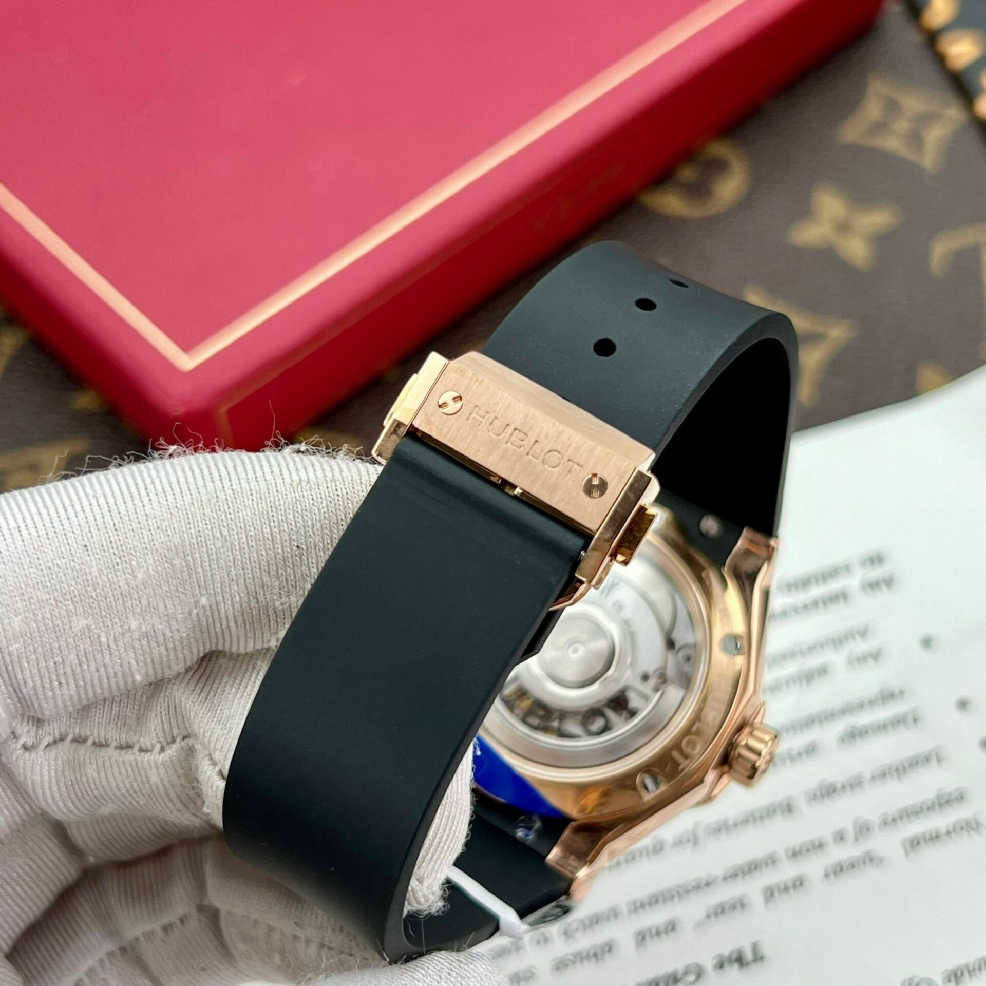 Hublot Best Replica Watch Orlinski King Gold Custom Natural Diamonds Rubber Strap 40mm