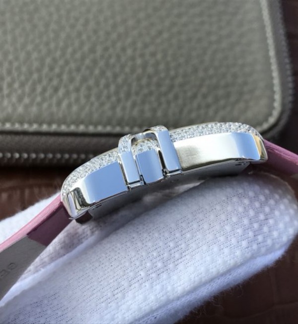 Replica Cartier High Jewelry Watches WJ306014 Pink Dial Pink Fabric Strap