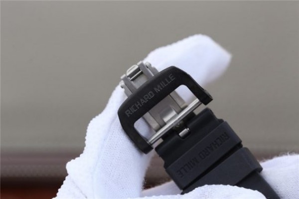 Replica Richard Mille RM011 Black Ceramic RG Chrono Skeleton Dial Black Rubber Strap A7750