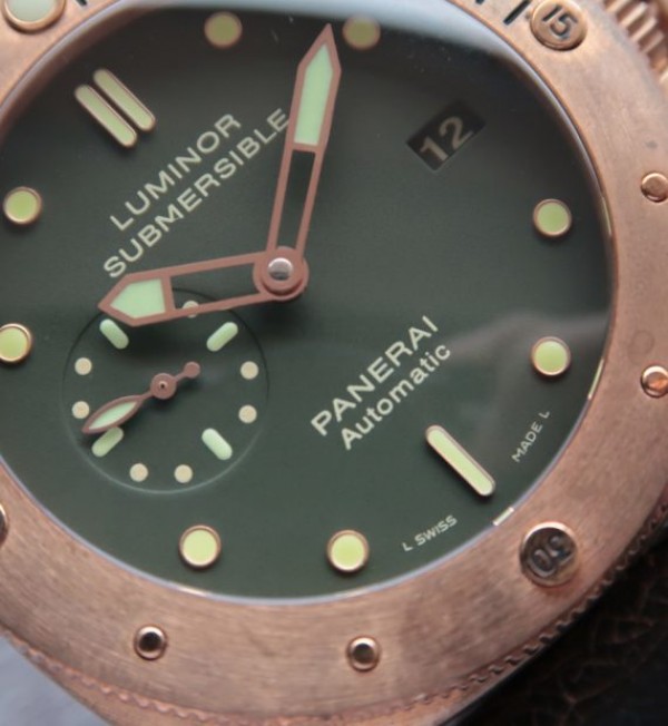 Replica Panerai VSF PAM382 Bronzo Brown Distressed Calfskin Strap Super Clone