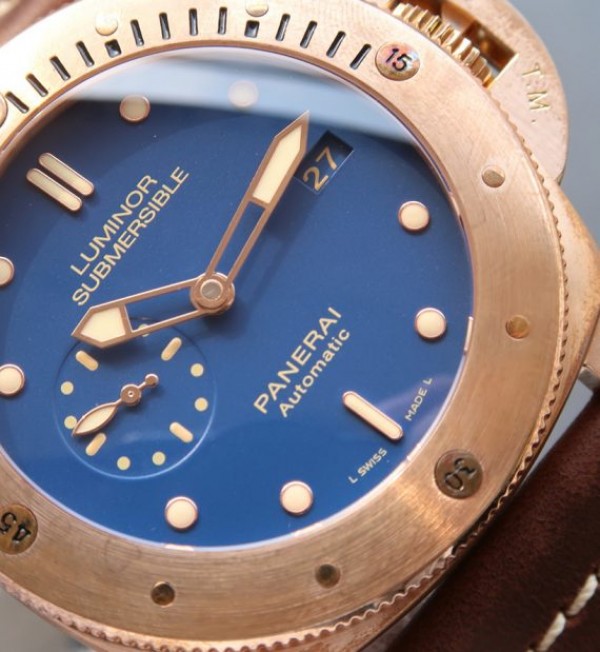 Replica Panerai ZF PAM671 Blue Dial Dark Brown Leather Strap P.9010