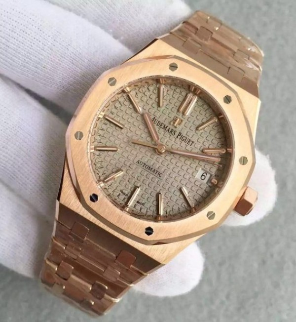 Replica Audemars Piguet JF Royal Oak 37mm 15450 RG Gray Dial RG Bracelet A3120