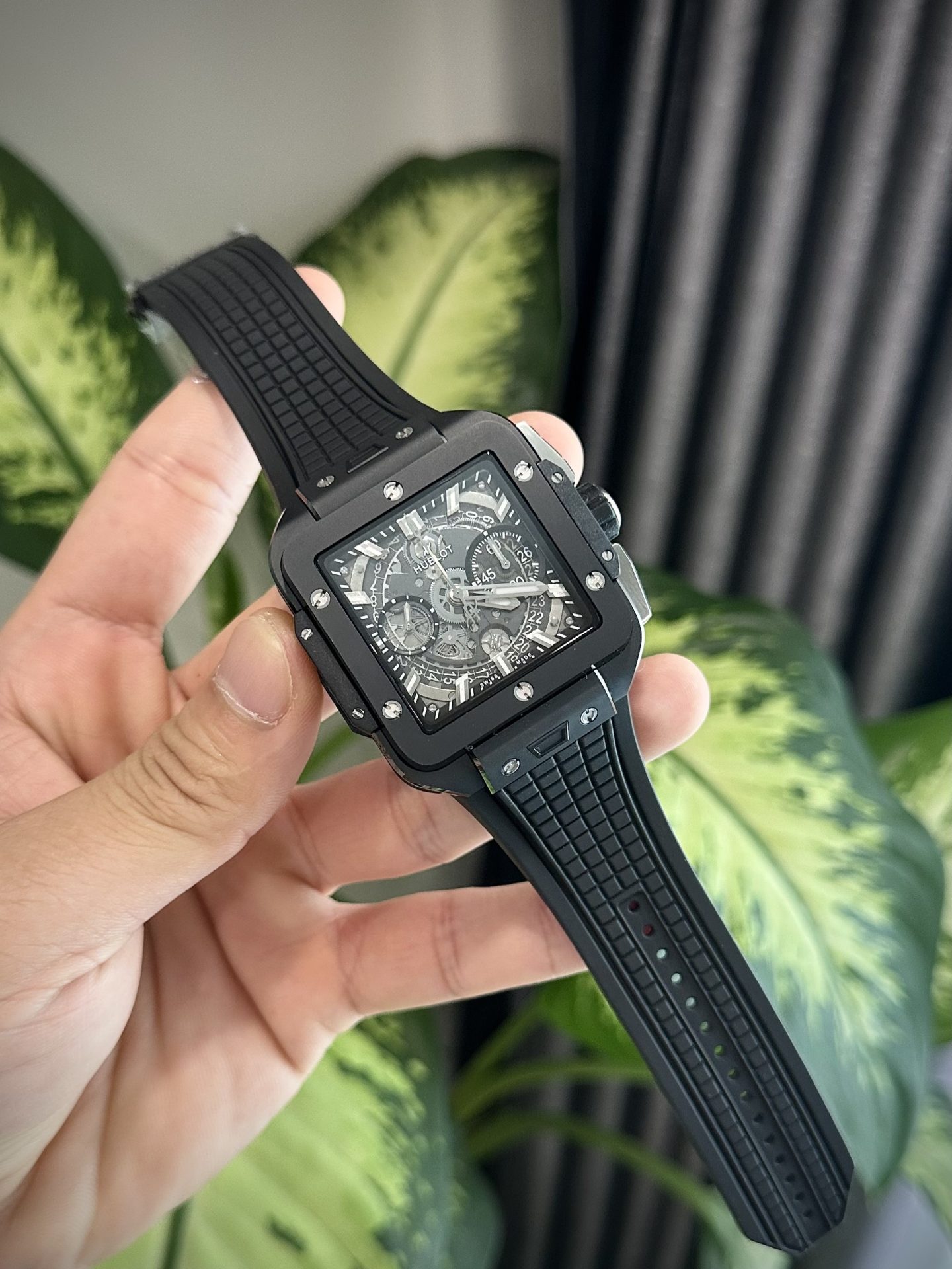 Hublot Replica Watch Square Bang Unico Ceramic Black BBF Factory 42mm