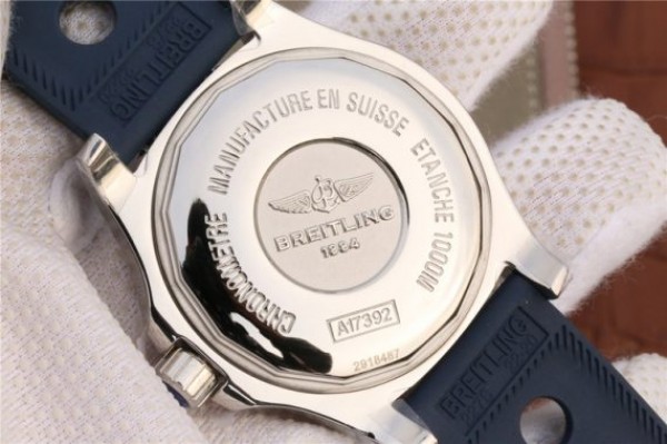 Replica Breitling SuperOcean  II 44mm GF Blue Dial Blue Rubber Strap A2824