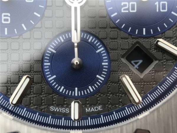 Replica Audemars Piguet Royal Oak Chronograph SS JHF Gray/Blue Dial SS Bracelet A7750
