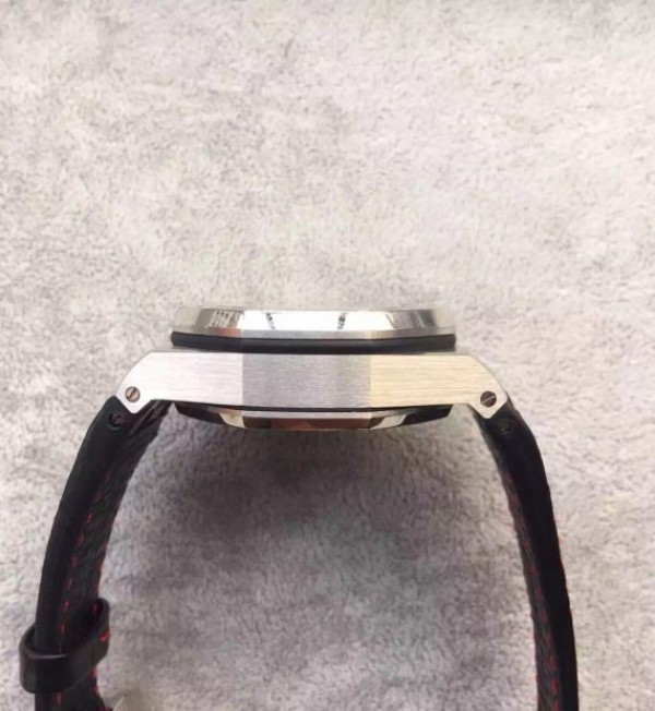 Replica Audemars Piguet JF Royal Oak Offshore Black Theme Black Leather Strap A3126