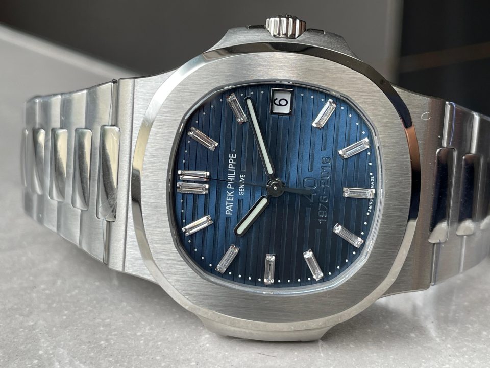 Replica PATEK PHILIPPE Nautilus 5711 40th Anniversary SS PPF 1:1 Best Edition Blue Dial on SS Bracelet A330